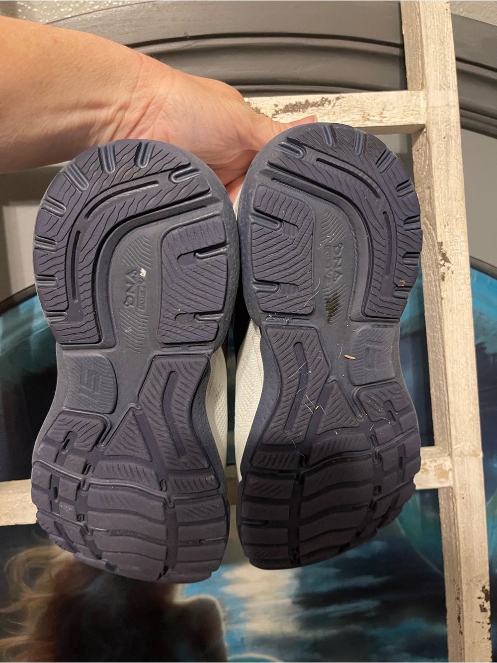 Brooks Women's Running Sneakers - Light Gray, Navy & Rose - Picture 6 of 9